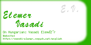 elemer vasadi business card